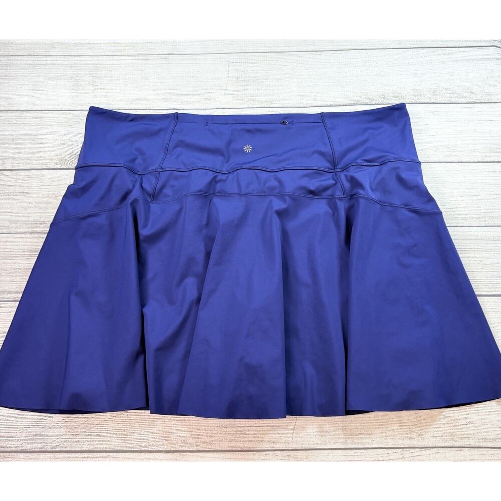 Athleta Ace Tennis Skort Navy Blue Sporty Stretch Pockets Size 3X - Picture 7 of 7